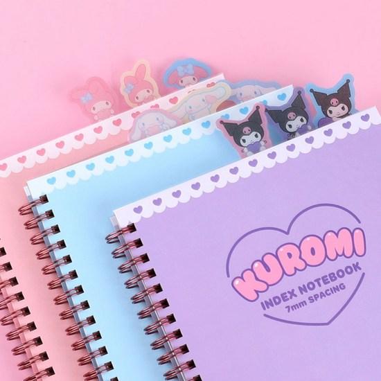 Sanrio 3-section Index Note Cinnamon Roll, Blue, 1 Piece, a Popular Character In Korea