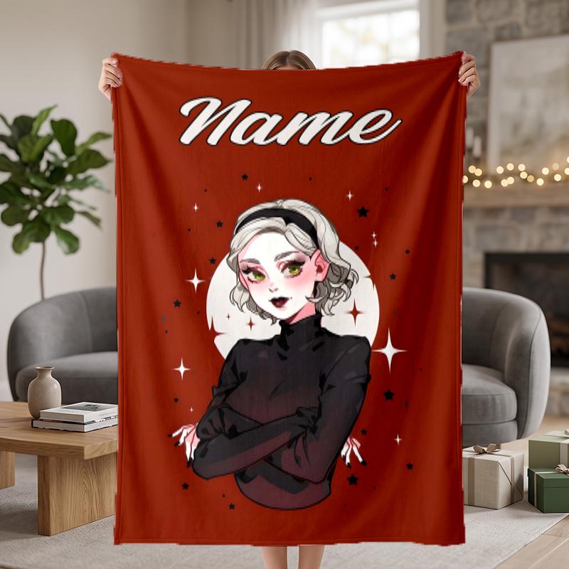 Sabrina Custom Flannel Blankets Soft Warm Cozy Throws for Home Decor Holiday Gifts