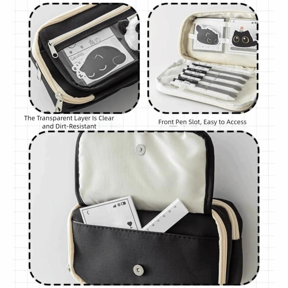 Large Capacity Pencil Case Transparent Pencil Box High Quality Stationery Organizer School Office