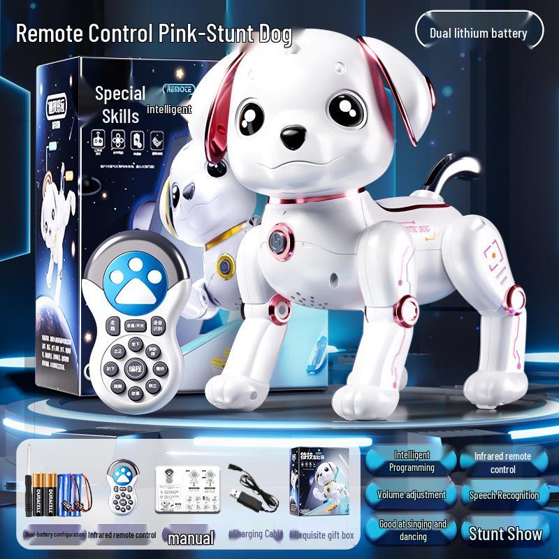 Children's Smart Remote Control Robot Dog Toy: Stunt, Music, Dancing, and Electric Features