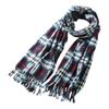 Women Winter Scarf Plaid Print Lightweight Soft Warm Scarf with Tassel Trim Cold Weather Imitation Cashmere Scarf