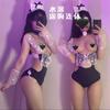 Сексуальное нижнее белье киска сексуальный подвязочный пояс кружево скрытая кнопка комбинезон милый костюм горничной с кроликом женский