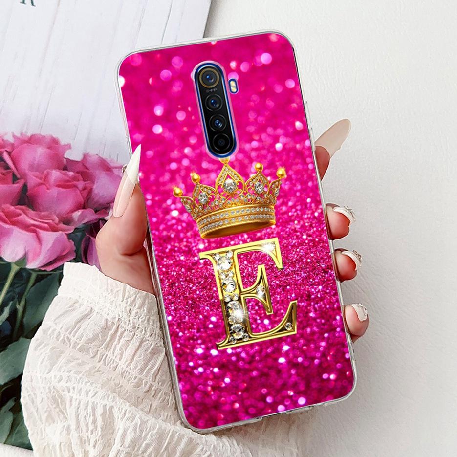 For Realme X2 Pro Case RMX1931 Luxury Crown Letters Phone Cover For Realme XT X 2 Pro RealmeX2 RealmeXT Case Soft Silicone Shell