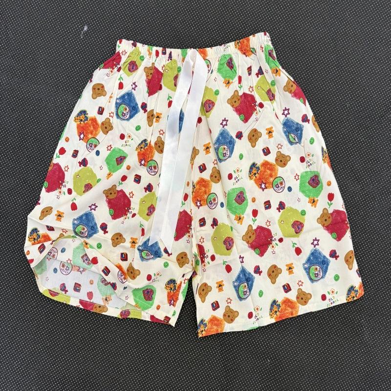 Summer cotton and silk human cotton women's shorts loose and thin four-quarter pants can be worn outside pajama pants casual simple beach pants casual