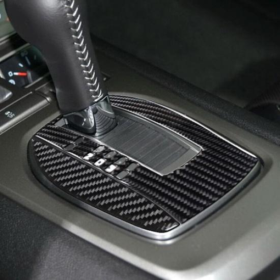 Bright Carbon Fiber Car Center Automatic Gear Shift Panel Cover For Camaro 10-15