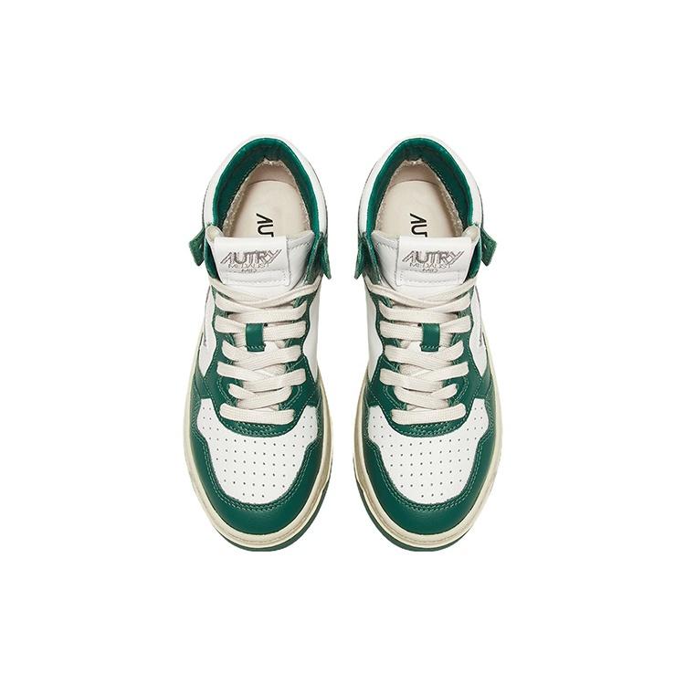 (WMNS) AUTRY Medalist Mid Leather Sneakers Two-Toned 'White Green' Women's AUMW-WB03