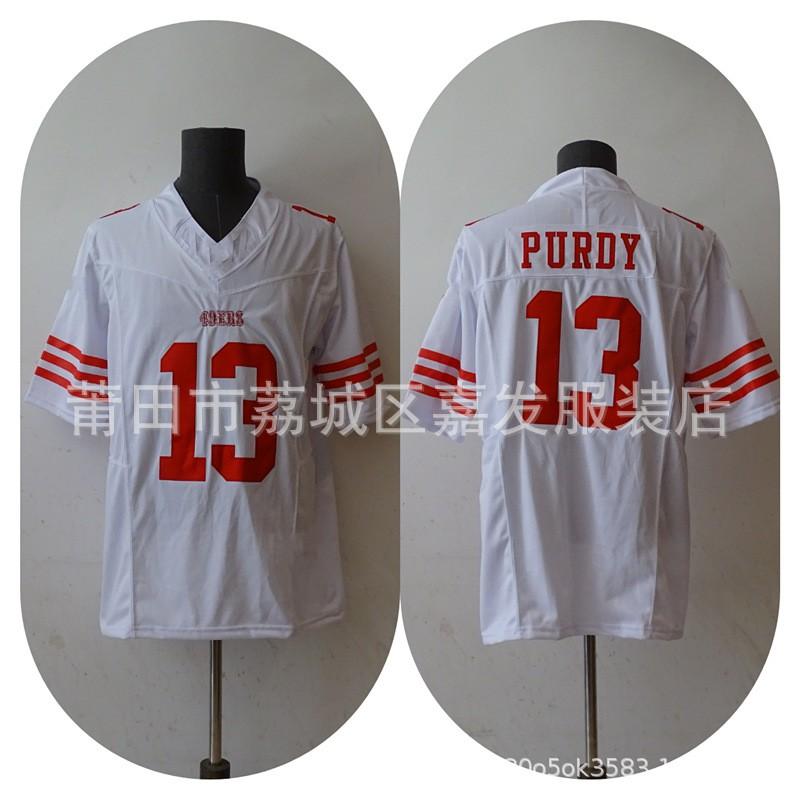 Mens NFL Team Jersey Cotton Sports Shirt Chiefs 49ers Bills Cowboys Vikings Ravens Patriots Eagles Steelers Saints