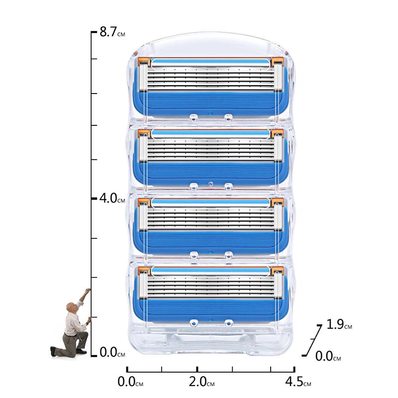 4 шт. Мужские бритвенные лезвия, высококачественные кассеты для бритья, совместимые с лезвиями для ухода за лицом для мужчин
