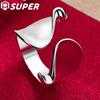 925 Sterling Silver Curved Smooth Surface Ring Jewelry
