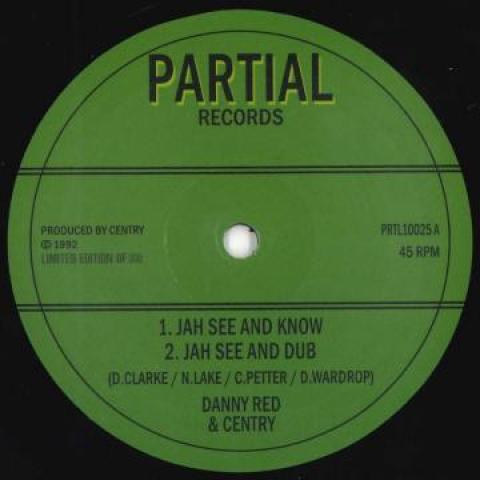 10inch Record DANNY RED, CENTRY - Jah See & Know; Jah See & Dub / Zio PRTL10025 Partial 2021 UK Reggae, Ska & Dub