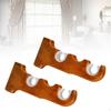 2 Pieces Double Curtain Rod Brackets for 1 Inch Fixings Closet Support Hangers Wall