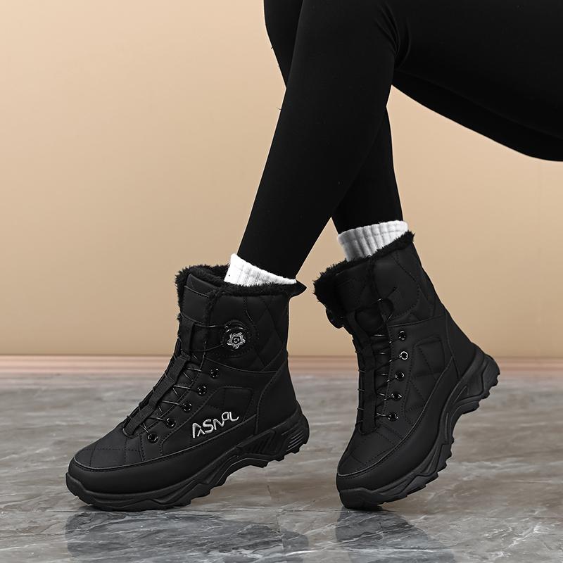 TUINANLE Высококачественные мужские зимние ботинки Теплые плюшевые зимние ботинки Уличные зимние ботинки Женские Нескользящие ботинки на платформе