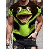 Tree Frog T-Shirt For Men Funny Short Sleeved Tees Top Summer Primitive Forest Animal T-Shirt 3d Printed Casual Men's Clothing