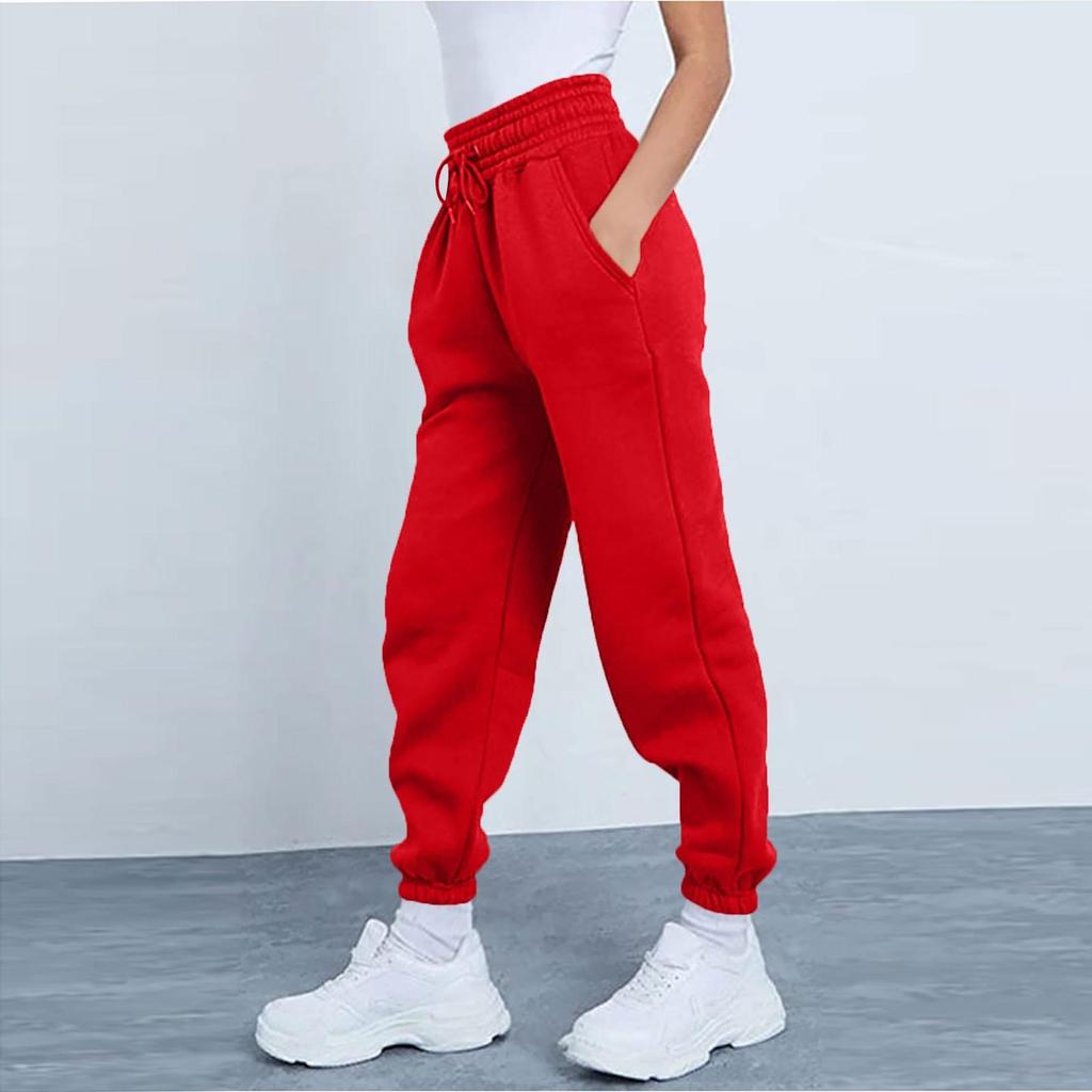 Women Pants Women's Fashion Sport Solid Color Drawstring Pocket Casual Sweatpants Pants