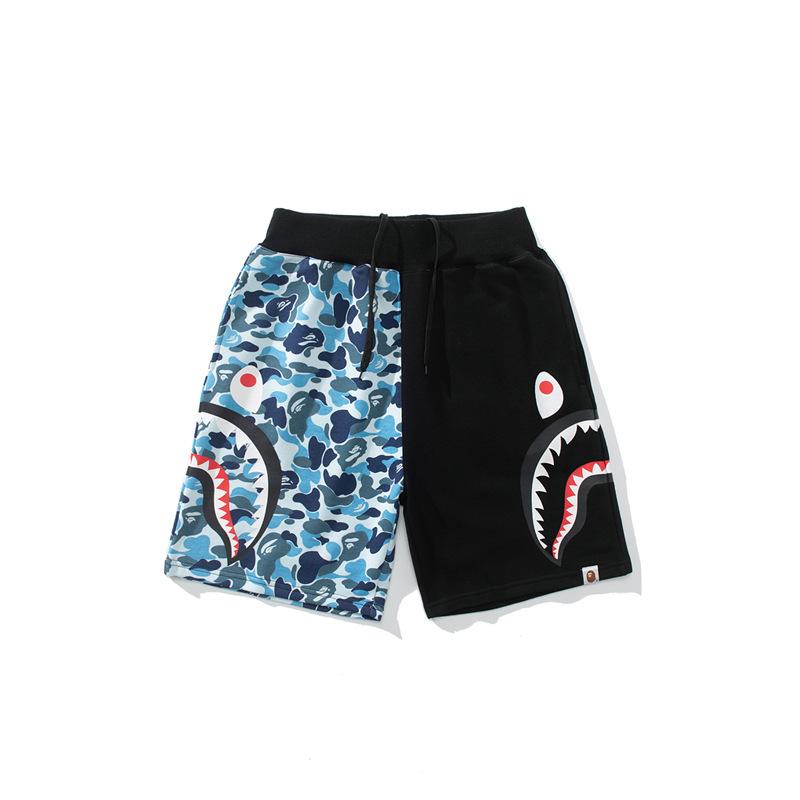 Мужские повседневные шорты Bape Shark Camo, летние пляжные boardshorts, 5 карманов, походные шорты, streetwear