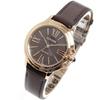 Citizen ROUND Collection Gold and Brown EM1163-09X Women's Light-Powered Eco-Drive Watch, Waterproof,