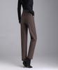 Women's High-Waisted Wool Cigarette Pants - Autumn/Winter, Warm, Versatile, Casual, Plus Velvet & Thickened.
