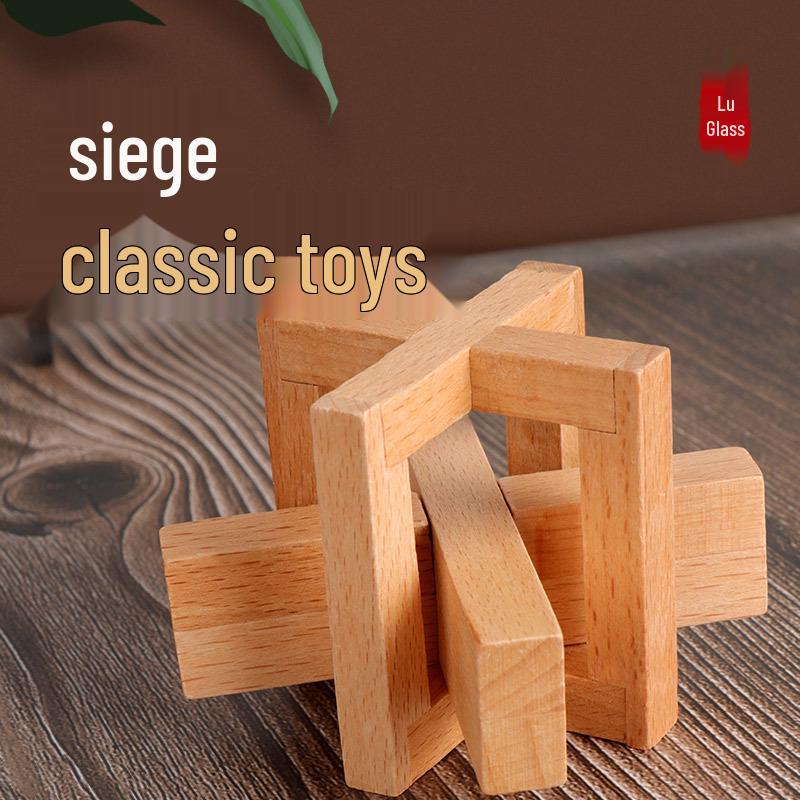 Kids' Educational Luban Lock IQ Puzzle Set: Assembly Toy for Stress Relief