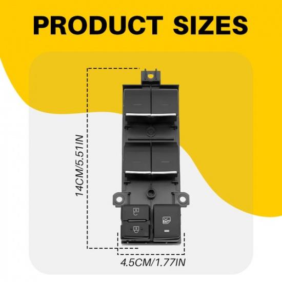 Fit Toyota Corolla Sedan Driver Side Window Switch ABS Plastic EK