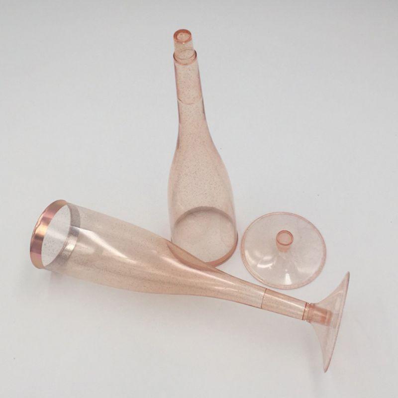 6шт одноразовые пластиковые бокалы для вина, коктейли, шампанское, вино, стаканы для стеклянных флейт