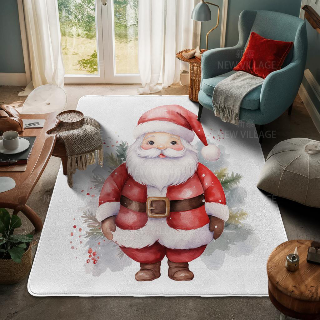 Ковер у входа в дом Домашний коврик у двери Гостиная Ванная Комната Ноги ванная комната Нескользящие коврики с водопоглощением для ванной Счастливого Рождества зима
