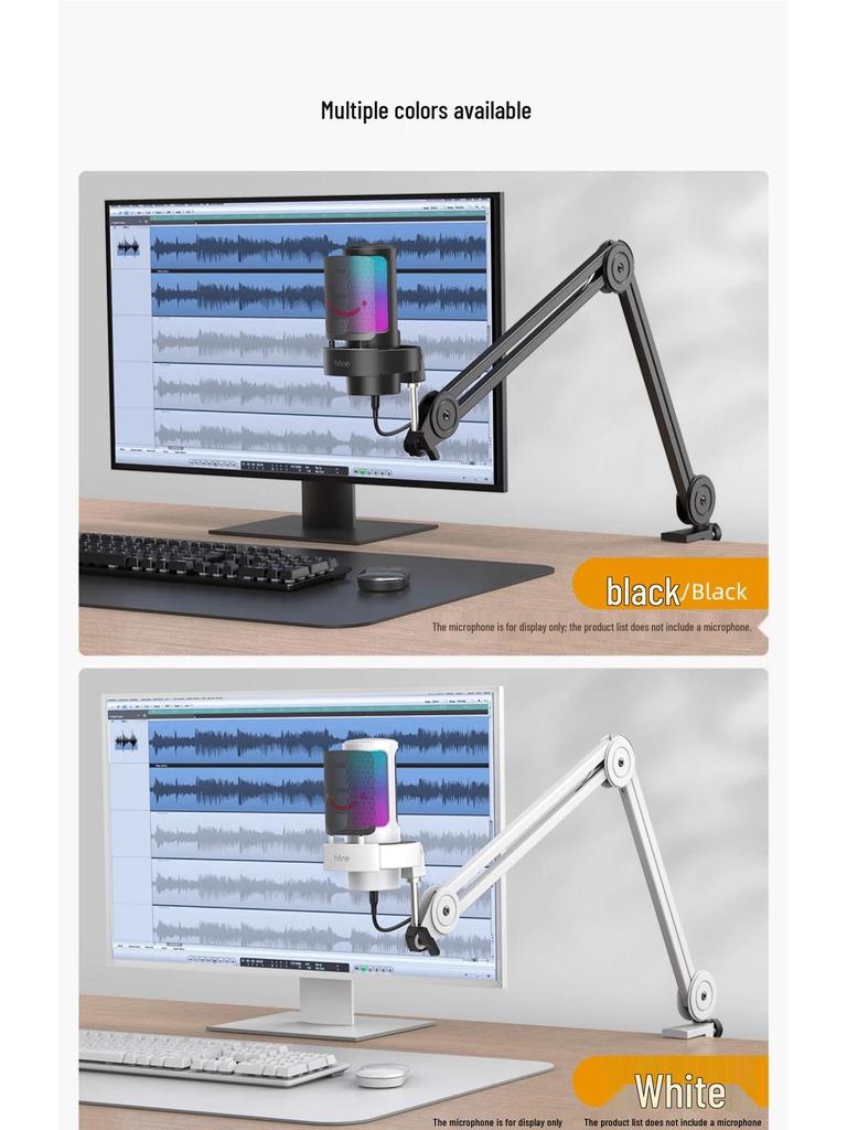 Профессиональная микрофонная стойка FIFINE с амортизирующей стрелой для настольной записи