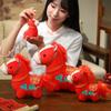 Fluffy Stuffed Animal Doll Cute Cartoon Steed Doll Good Luck Horse Plush Doll  Chinese New Year