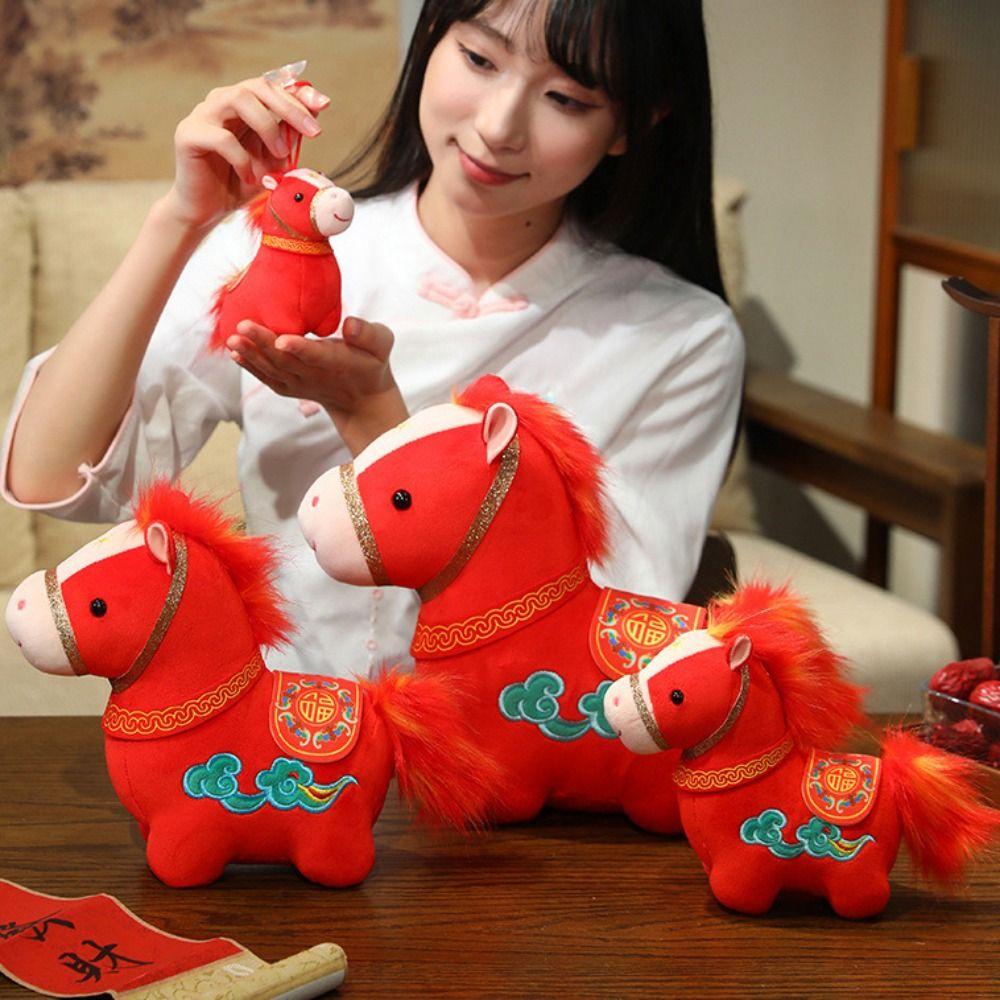 Креативная мягкая игрушка кукла пушистая фигурка пони по знаку зодиака китайский Новый год