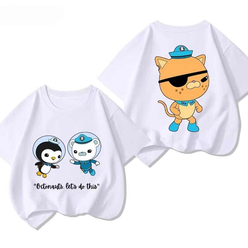Potdemiel New Summer Style Pure Cotton Childrens TShirts Octonauts Print Unisex Size Comfortable and Breathable