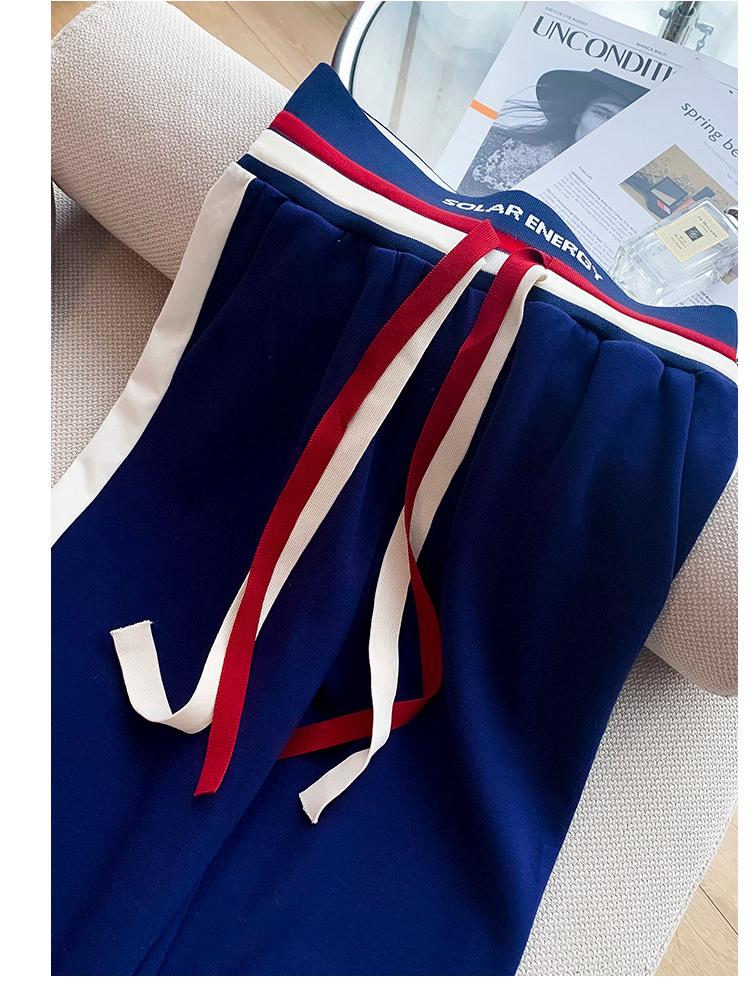 Женский бархатный спортивный костюм осень/зима: Европейский дизайн: короткий свитер, куртка и повседневный комплект из двух предметов