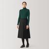 MUJI Washable Wool Rib Turtleneck Dark Size BA1OXA4A Women's High-Gauge Sweater, Green, M,