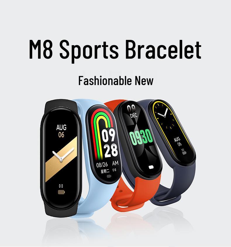 M8 Smart Bracelet: Sport Pedometer, Heart Rate, Blood Pressure & Oxygen Monitor with Bluetooth Connectivity