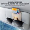Car Glasses Clip Multifunction Leather Sun Visor Sunglass Holder Card Notes Storage Clip Universal Eyeglasses Hanger Accessories