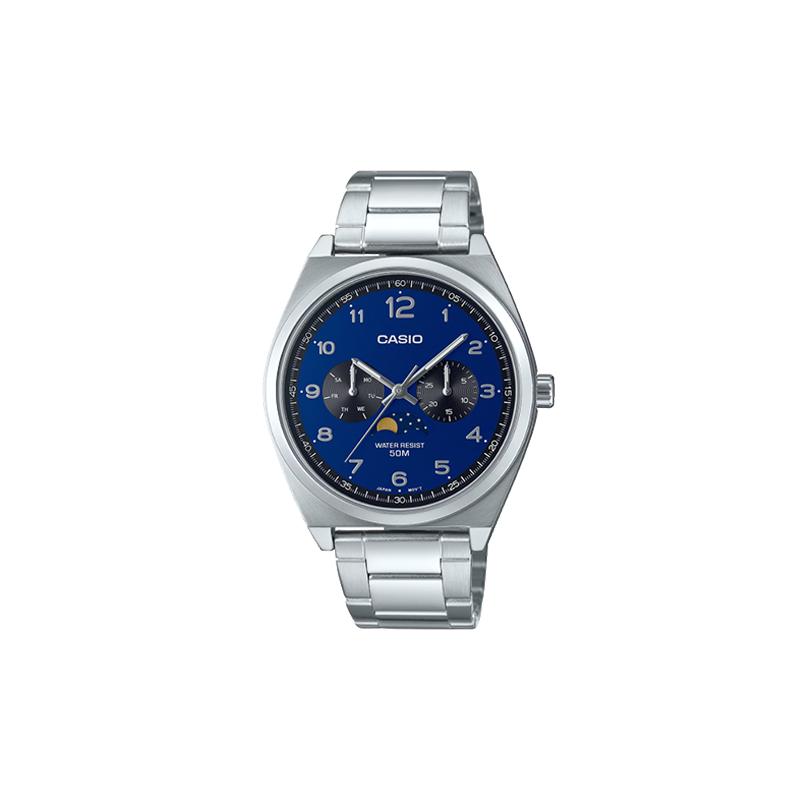 Casio Стандартная серия 50 метров водонепроницаемость повседневные кварцевый механизм стальной ремешок японские и корейские часы мужские часы синие MTP-M300D-2AV