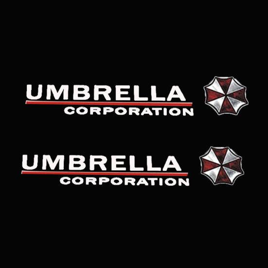 1 пара автомобильных зеркал заднего вида Umbrella Corporation, светоотражающие наклейки, украшение