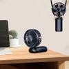 Portable Handheld Mini Fan 1200mAh USB Rechargeable Fan 5-Speed Adjustment With Cell Phone Holder Display for Home Outdoor Use