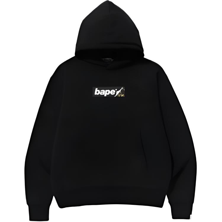 Худи Bape с гладким логотипом, свободный крой 1J20-114-005