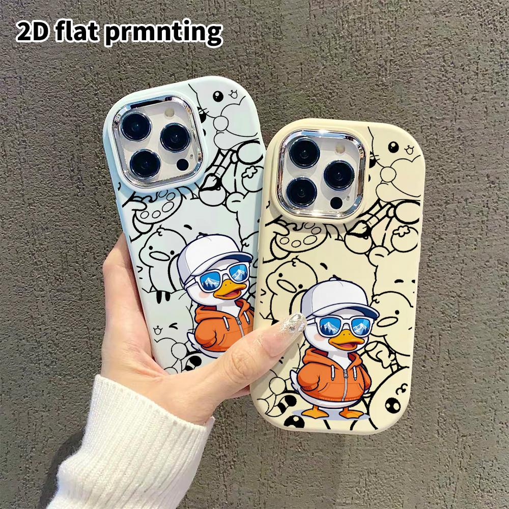 Чехол для телефона: 2D плоский, подходит для защитных чехлов iPhone 18, 17, 16, 15, 14, 13 Pro, модная крутая толстовка, утка, идеален на Рождество и Хэллоуин
