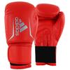 Adidas Combat Sports Speed 50 Club Boxing Solar Red and ADISBG50 Gloves, Silver, Size 12-OZ,