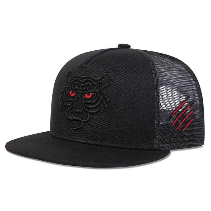 Net Hip-Hop Stitching Embroidered Tiger Neutral Gender Women Men For Hats Spring And Summer Outdoor Adjustable Sports Casual Baseball Caps