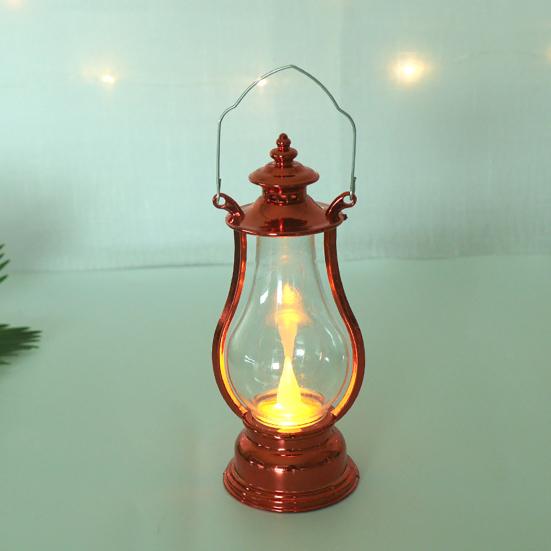 Светодиодная лампа в стиле ретро на батарейках, небьющаяся, неяркая, энергосберегающая, декоративная, рождественская, креативная, масляная лампа из АБС-пластика