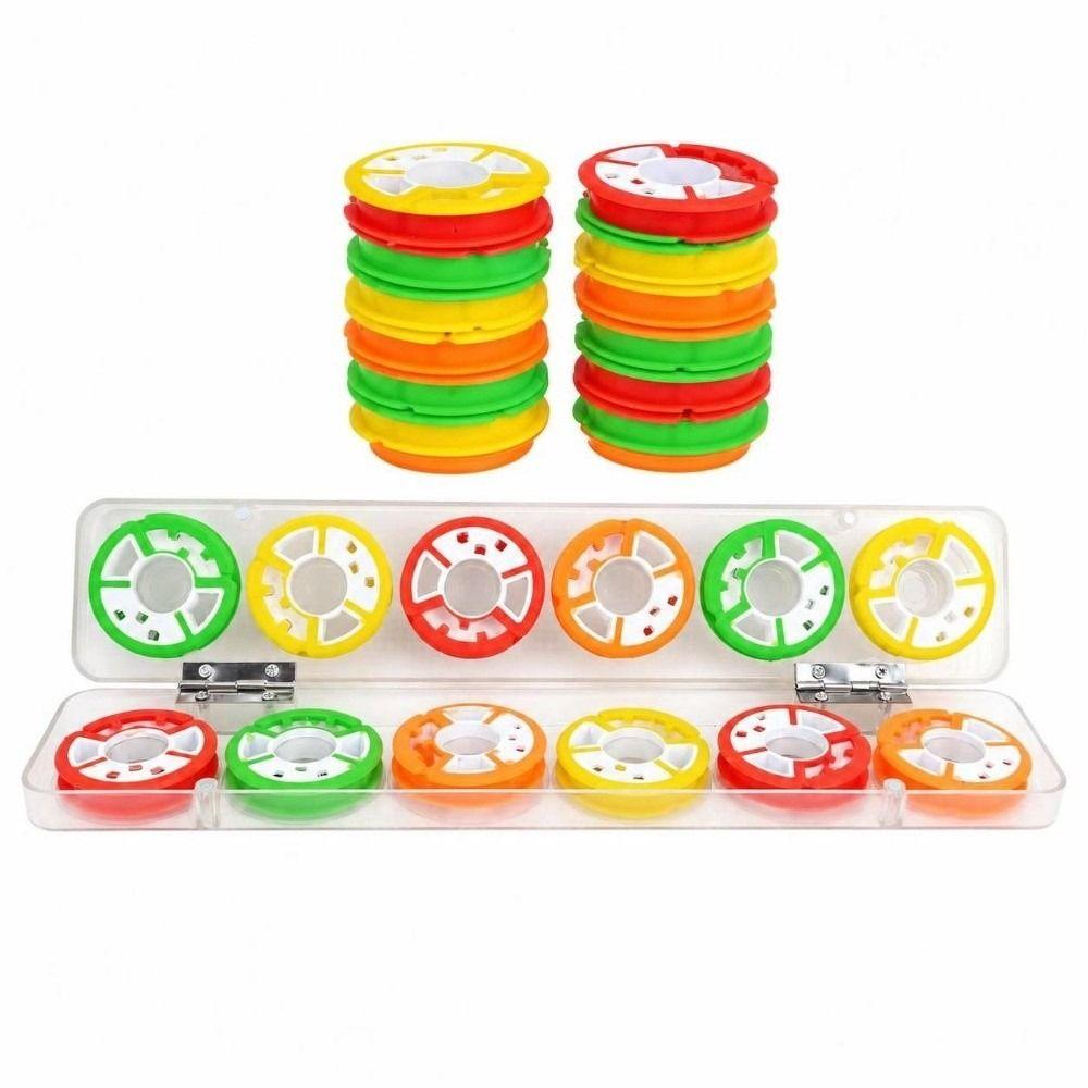 2 Boxes 8/12 Axis Fishing Line Storage Spool Fishing Line Winding Board Tackle Accessories
