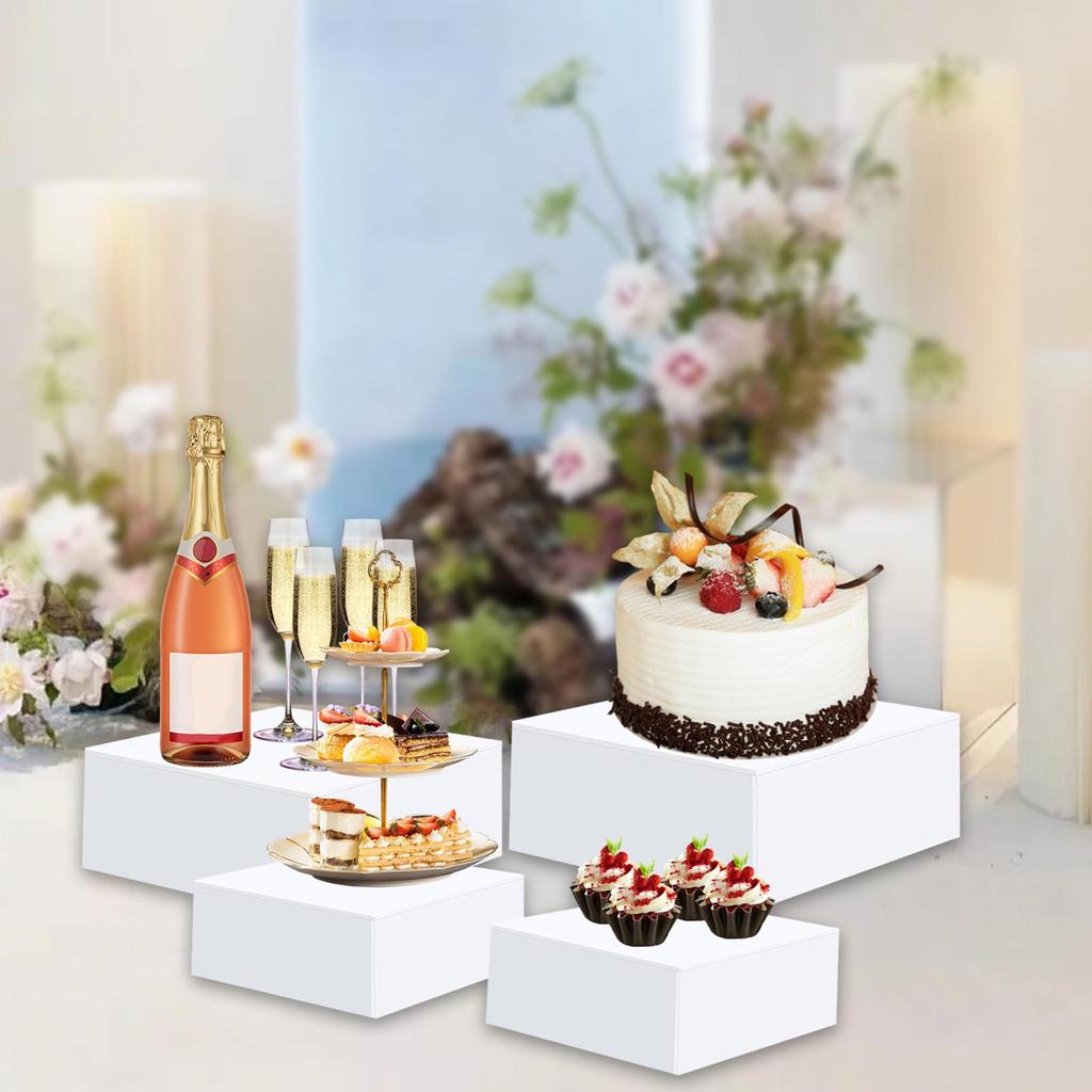 4Pcs Buffet Riser Acrylic Cake Riser Display Stands for Candy Dessert Stores