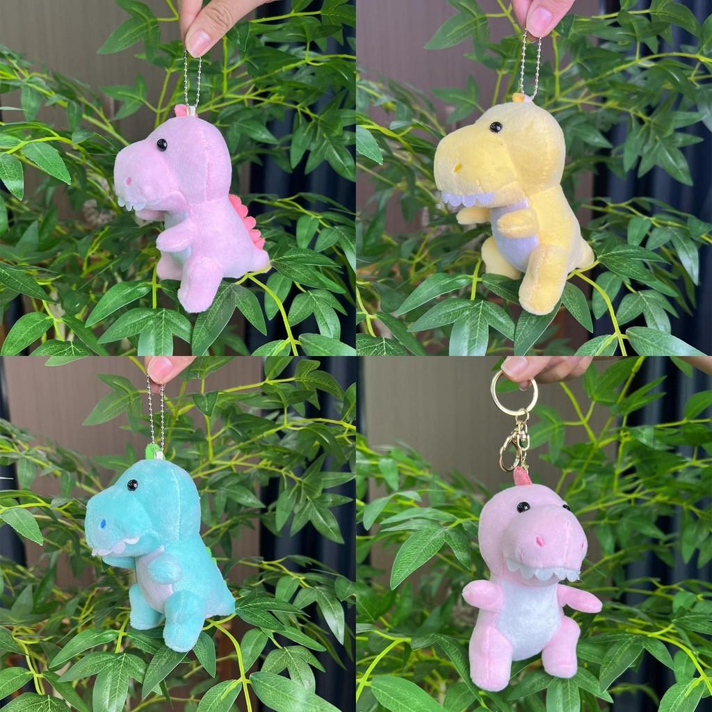 Забавный и очаровательный плюшевый брелок-динозаврик, милая мультяшная кукла, идеально подходит для сумок и аксессуаров