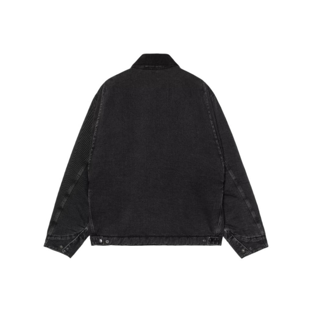 Carhartt WIP Однотонная джинсовая куртка с карманом-меткой на молнии, свободного кроя, с длинным рукавом, мужские куртки I03587800E06
