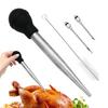 Шприц для мяса BBQ, инжектор для маринада, индейка, куриный шприц с иглами из нержавеющей стали, кисточка для инъекций соуса, кухонные принадлежности