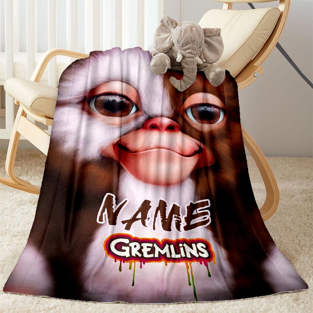 Gremlin's Name Artwork Customize Your Name Blanket Cozy Customizable Blanket Durable Comfort Great for Picnics Bed Office Chair Nap for All Occasions