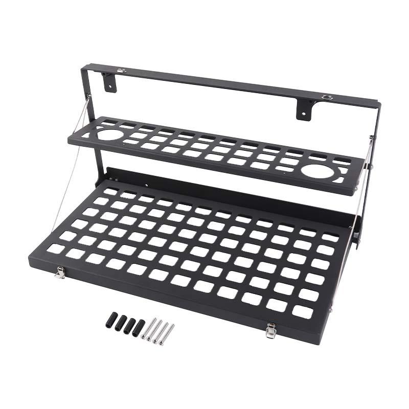 Metal Trunk Tailgate Cargo Storage Rack Foldable Shelf For Jeep Wrangler JL 2018 Up Car Accessories