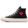 Comme Des Garçons PLAY X Chuck 70 High Single Heart - Black Unisex Sneakers Red Egret A08801C