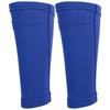 1 Pair Soccer Shin Guard Socks Double Layer Shin Pad Sleeves for Football Training BlueYouth / M